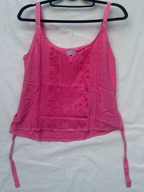 Vintage Just Cruising Pink Sleeveless Free Size Shirt